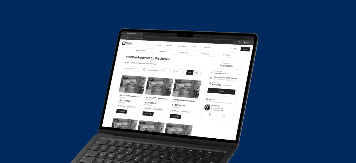 REELIST8 App on a Laptop screen